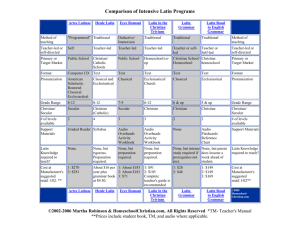 Latin Program Comparisons