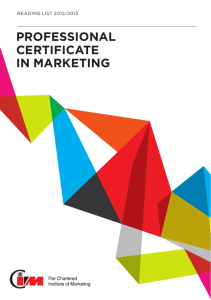 professional certificate in marketing