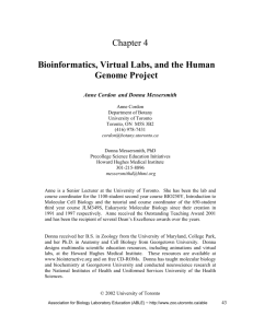 Bioinformatics, Virtual Labs, and the Human Genome Project