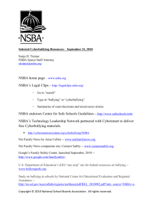NSBA home page – www.nsba.org NSBA endorses Center for Safe