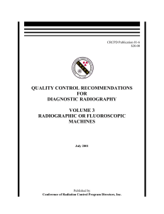 Quality Control Recommendations for Diagnostic