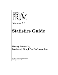 GraphPad Prism Statistics Guide
