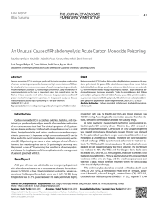 Acute Carbon Monoxide Poisoning - Eurasian Journal of Emergency