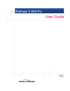 PinPoint X HSUPA User Guide