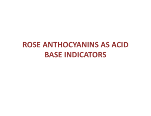 rose anthocyanins as acid base indicators