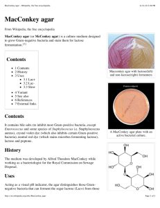 MacConkey agar - Wikipedia, the free encyclopedia
