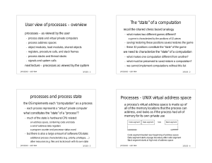 User view of processes - UCLA Computer Science