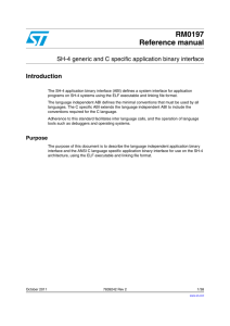 SH-4 generic and C specific application binary interface