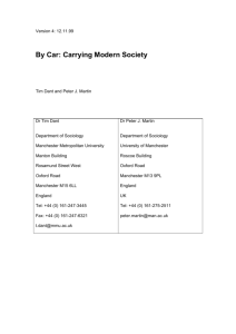 By Car: Carrying Modern Society