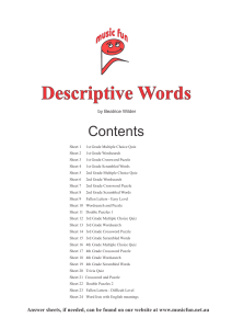 Descriptive words book