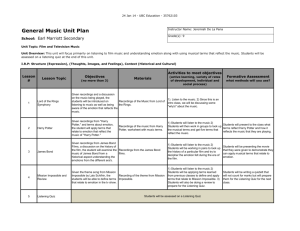 General Music Unit Plan