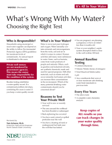 What's Wrong With My Water? - NDSU Agriculture