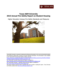 Annual Fire Safety Report - TAMU