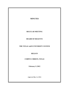 MINUTES - The Texas A&M University System