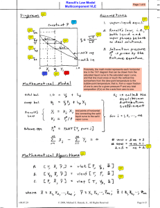 Raoult's Law Model Multicomponent VLE