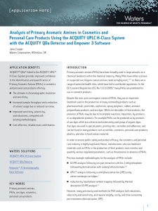 Analysis of Primary Aromatic Amines in Cosmetics and