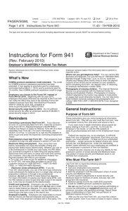Instruction 941 (Rev. February 2010)