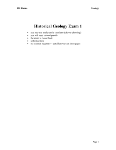 Historical Geology Exam 1