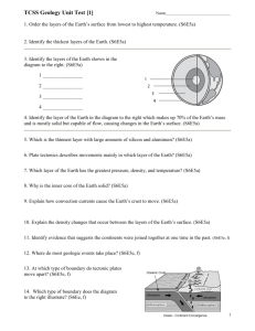 Geology 1 Unit Test Study Guide