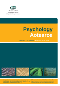 Psychology Aotearoa - The New Zealand Psychological Society
