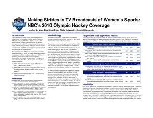 Making Strides in Television Broadcasts of Women's Sports
