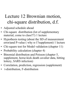 Lecture 12 Brownian motion, chi