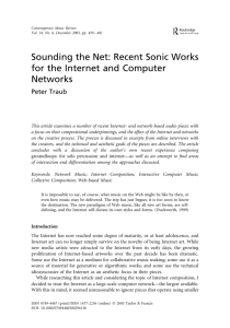Sounding the Net: Recent Sonic Works for the Internet and