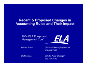 Lessor Accounting - Equipment Leasing & Finance Association