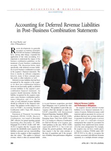 Accounting for Deferred Revenue Liabilities in Post