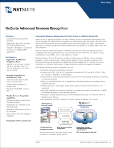 NetSuite Advanced Revenue Recognition
