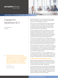 Case Study: Capgemini Nederland BV