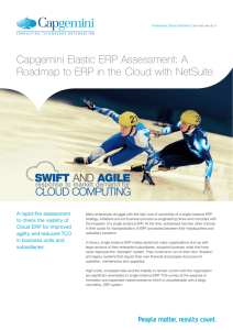 Capgemini Elastic ERP Assessment: A Roadmap to ERP