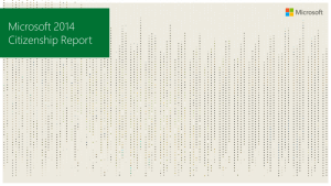 Microsoft 2014 Citizenship Report