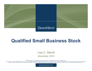 Qualified Small Business Stock