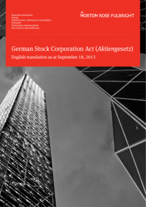 German Stock Corporation Act (Aktiengesetz)