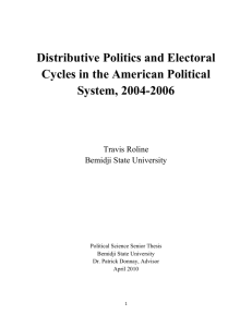 Travis Roline and the Effect of Elections on Distributive Politics