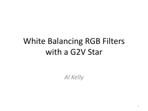 White Balancing RGB Filters with a G2V Star