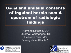 Usual and unusual contents of inguinal hernia sac: A spectrum of