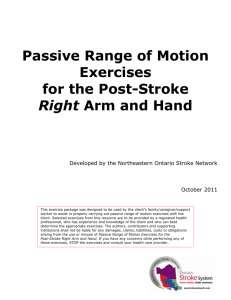 Passive Range of Motion Exercises for the Post