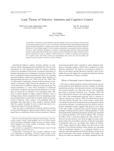 Load Theory of Selective Attention and Cognitive Control