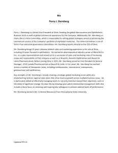 Bio Perry J. Sternberg - The Massachusetts Business Roundtable