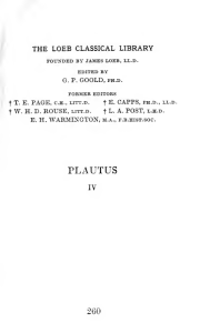 Plautus' Poenulus Selections