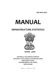 infrastructure statistics - Ministry of Statistics and Programme