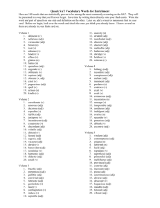 Quack SAT Vocabulary Words for Enrichment