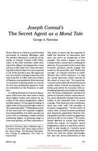 Joseph Conrad's The Secret Agent as a Moral Tale