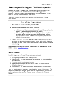 PENSION TAX CHANGES – OCTOBER 2010