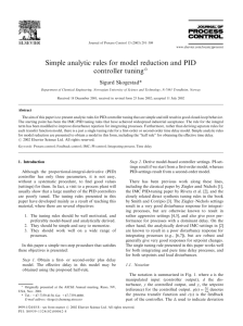 Simple analytic rules for model reduction and PID
