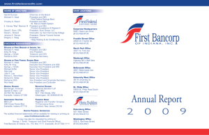 Annual Report - First Federal Savings Bank