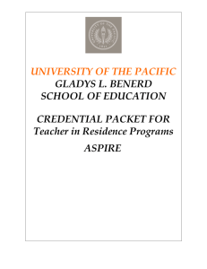 Aspire Candidates - University of the Pacific