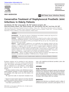 Conservative Treatment of Staphylococcal Prosthetic Joint Infections